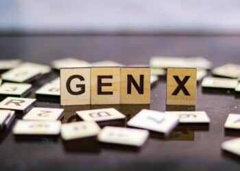 Wooden blocks with letters in the form of the word Generation X